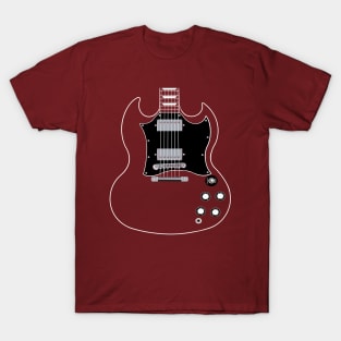 Air guitar vintage style rockstar School of Rock Gibson SG standard Angus Among Us T-Shirt